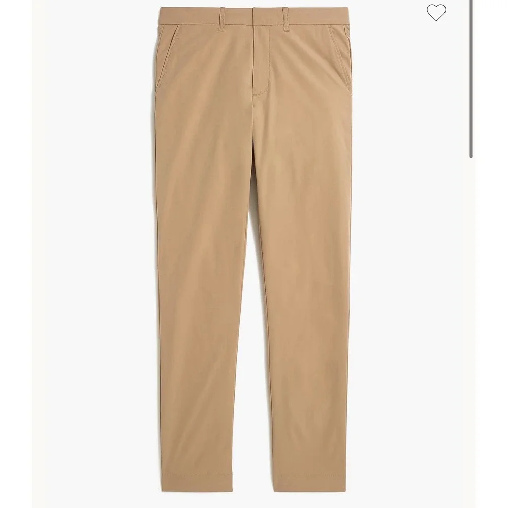 J.Crew Men's The Tech Thompson Pants Flex Size 32x34 Beige‎ Tapered